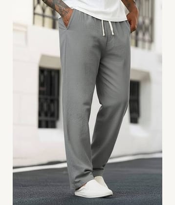 HARPITA Regular Men's Korean Pant - Light Grey ( Pack of 1 )