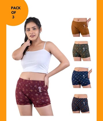 Renox Cotton Boys Short ( Multi Color , Pack of 3 )