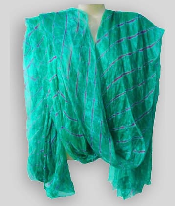 Raj Turquoise Chiffon Leheria Dupatta