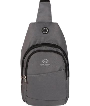 Nice Purse Grey Solid Messenger Bag