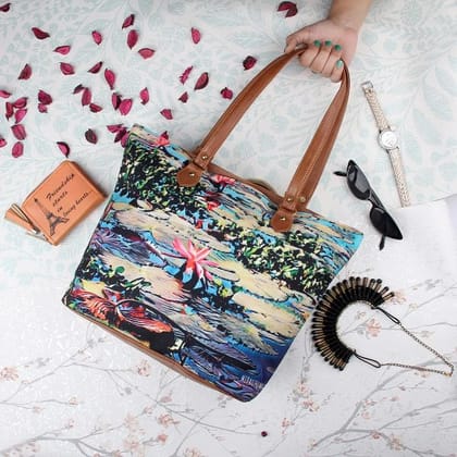 Petals Of Love Tote Bag Multicolor With Blend Of Pink