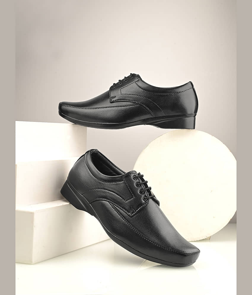 Port Black Men's Derby Formal Shoes