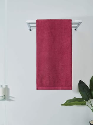 DDECOR - Pioneer Collection 100% Cotton Bomboo Plains And Textures Pattern  Bath Towel |75 CM X 150 CM| - Pink