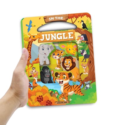 Die Cut Window Board Book - In the Jungle Picture Book for Children Educations Board Book for Kid Die-Cut Shape Board Books [Board book] Dreamland Publications