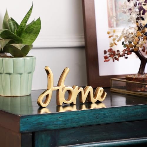 Decorative items For Living Room | Home Decor Bedroom | Metal Word Sign Board Centerpiece | 6 x 3 x 0.75 Inches