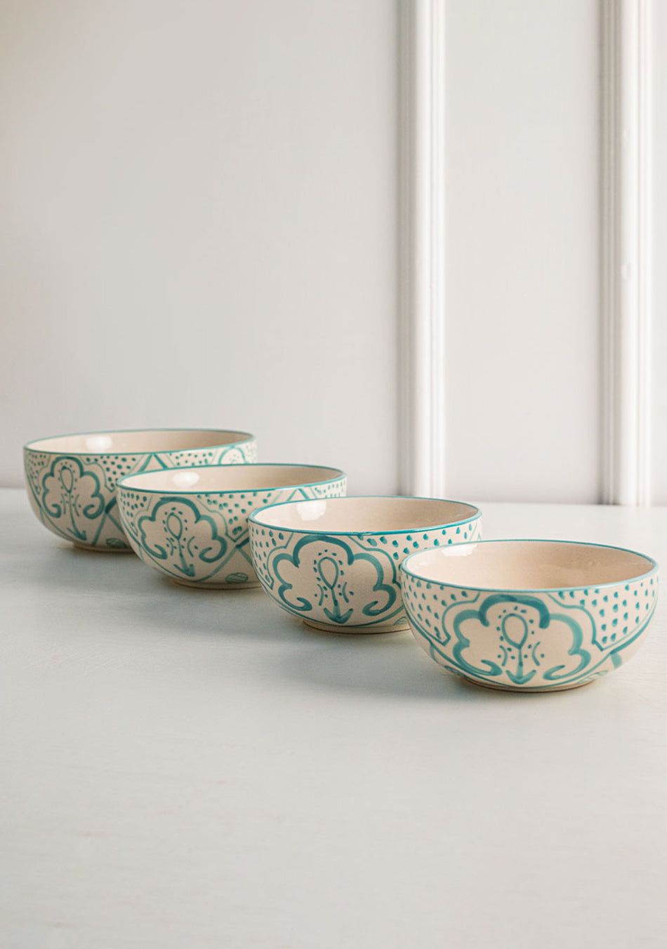 Aquamarine Mandala Soup Bowls-SET OF 4