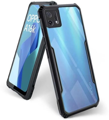 PLUGTECH Slim Shockproof Case | Matte Black Soft | Drop Protection | Precise Cutouts | Premium Mobile Cover for Oppo A16k, Oppo A16e