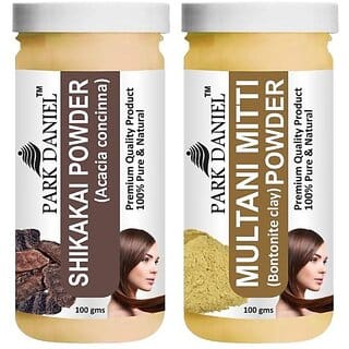 PARK DANIEL Pure & Natural Shikakai Powder & Multani Mitti Powder Combo Pack of 2 Bottles of 100 gm (200 gm ) (200 ml)