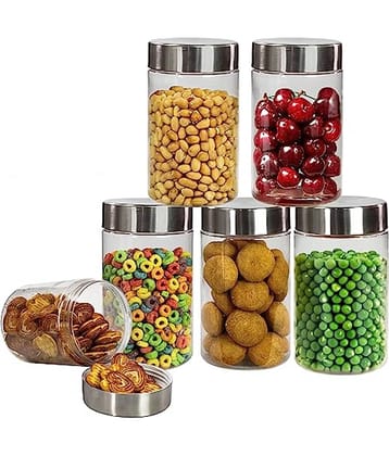 PearlPet PlusJar-2Pcs-1000ml Plastic Transparent Multi-Purpose Container ( Set of 2 )