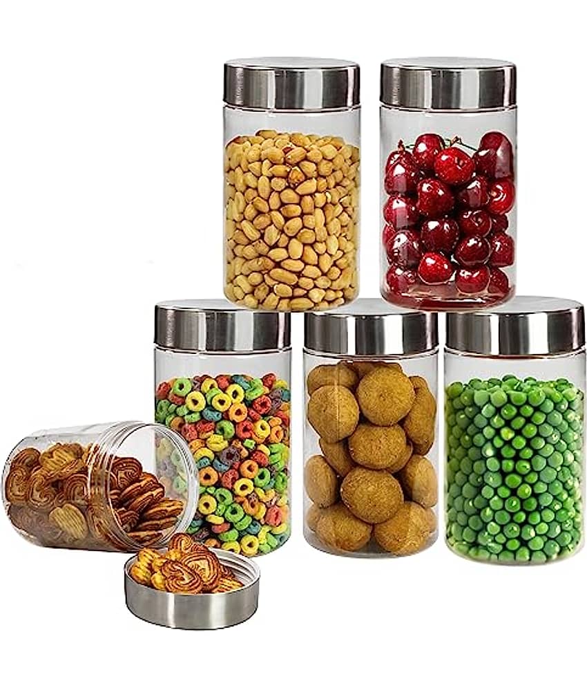 PearlPet PlusJar-2Pcs-1000ml Plastic Transparent Multi-Purpose Container ( Set of 2 )