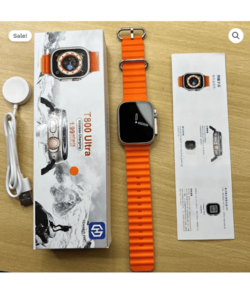 WOF AMOLED BT Calling Smart Watch with Silicone Strap Upto 5-10 days Backup ( Orange )