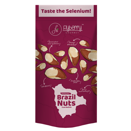 Flyberry Gourmet Premium Jumbo Brazil Nuts, 250g | 100% Natural | Imported from Bolivia| Rich in Iron| Best for Cholesterol