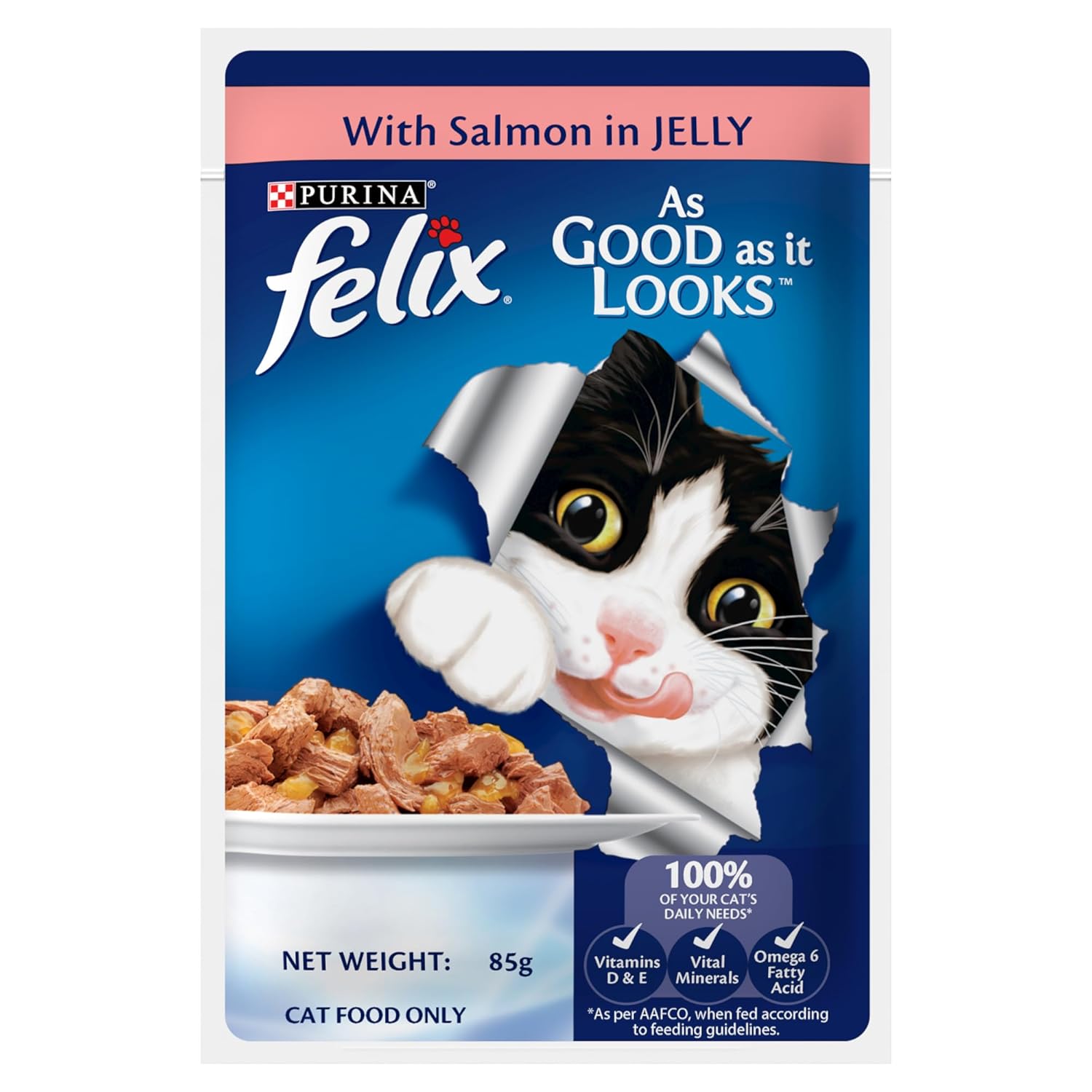 Felix Adult Salmon In Jelly (85g x 12)
