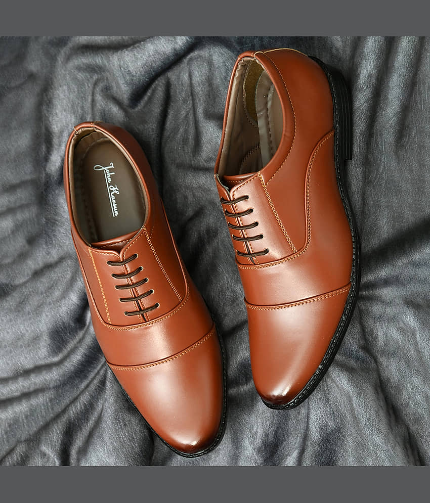 John Karsun Tan Men's Oxford Formal Shoes