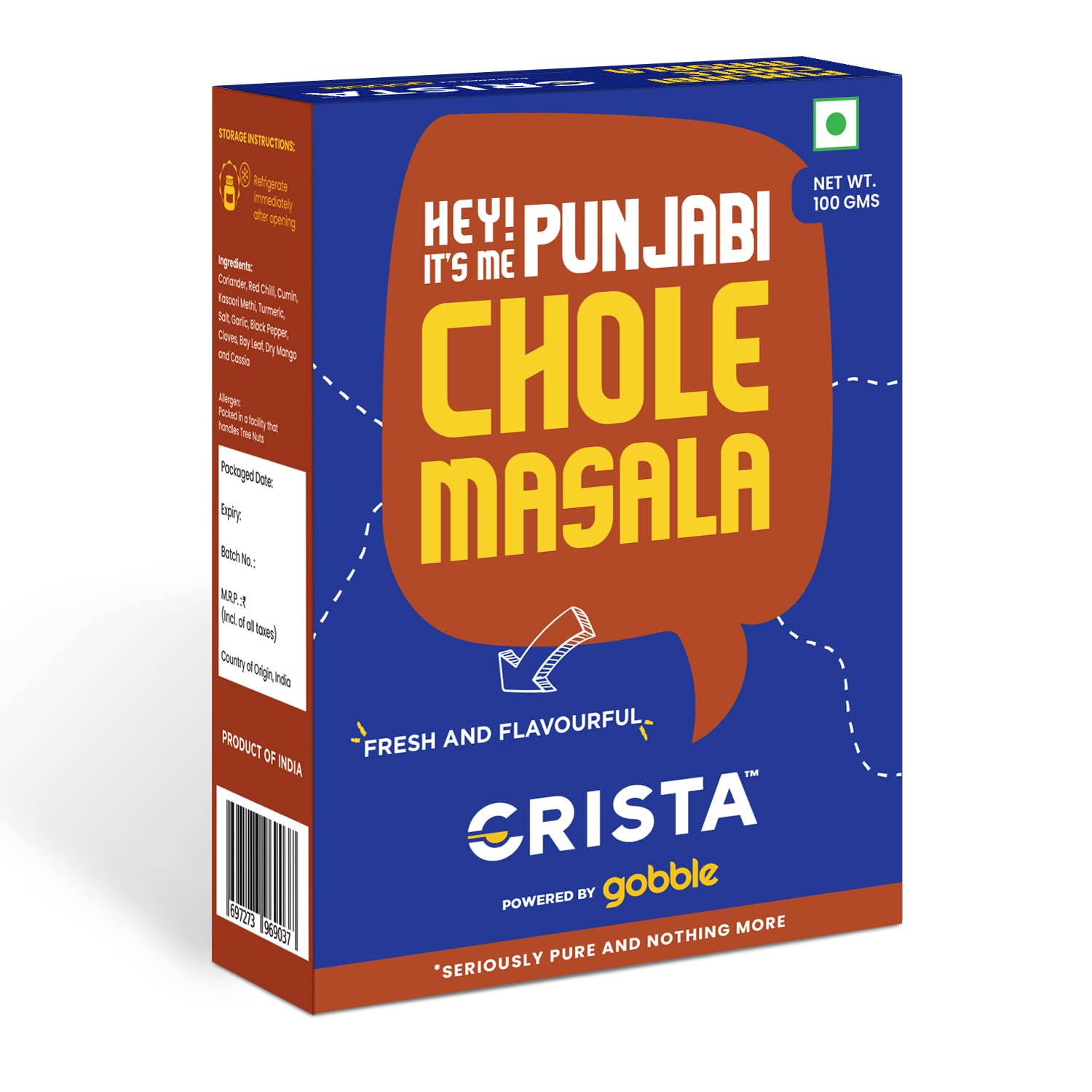 CRISTA Punjabi Chole Masala, 100 gm