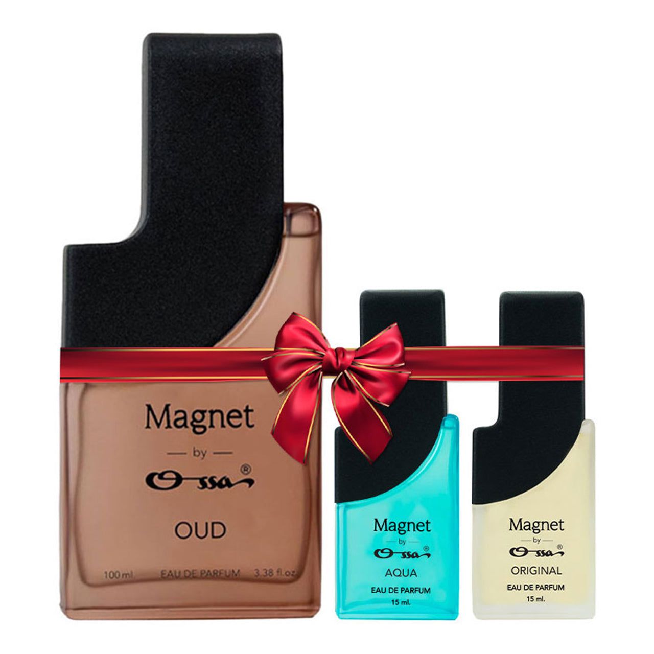 OSSA MAGNET OUD EDP 100ML & AQUA EDP 15ML & ORIGINAL EDP 15ML (PACK OF 3)