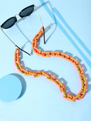Tequila Sunrise Sunglasses With Chain-Necklace and Chains