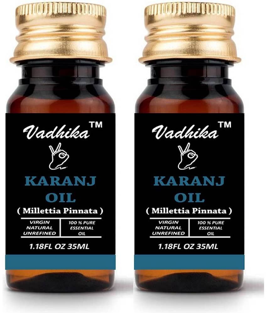 Vadhika Organics 100% Pure & Natural Karanj Seed oil 70 ml Pack of 2