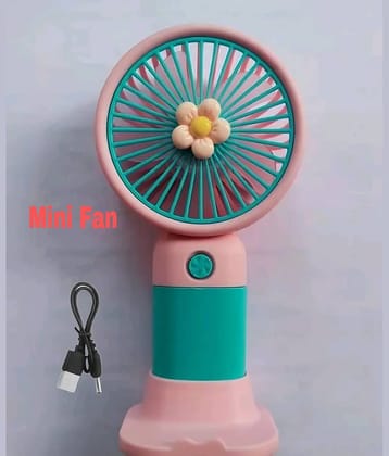 CHARKEE USB Fan Assorted Pack of Pack of 1 Rechargeable Mini Portable Handal Fan