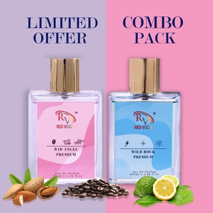Red Vocal Bad Angel Premium (Women) with Wild Rock Premium (Men) 100ml Perfume Spray Combo – 2 x 100ml