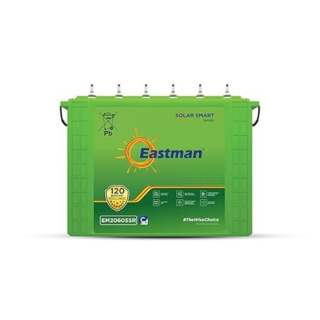 Eastman EM2060SSR | Eastman 200Ah Smart Solar Battery | Warranty 120 (60+60) Months for Home & Office