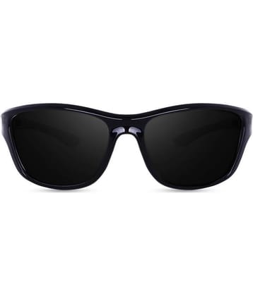 Kanny Devis - Black Wrap Around Sunglasses ( Pack of 1 )