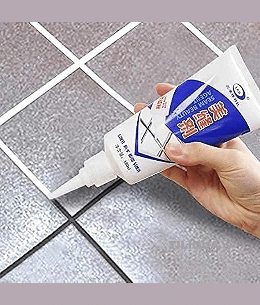 Tiles Gap Filler Waterproof Crack Grout Gap Filler Agent Water Resistant Silicone Sealant for DIY Home Sink Gaps/Grouts Repair Filler Tube Paste for Kitchen, Bathroom (180 ml, 1)
