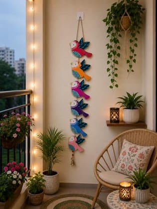 wall Hanging for Home Decor Garden Balcony Festival Decorative Wall Hanging Home Decoration Item (Pack of 1 Set)