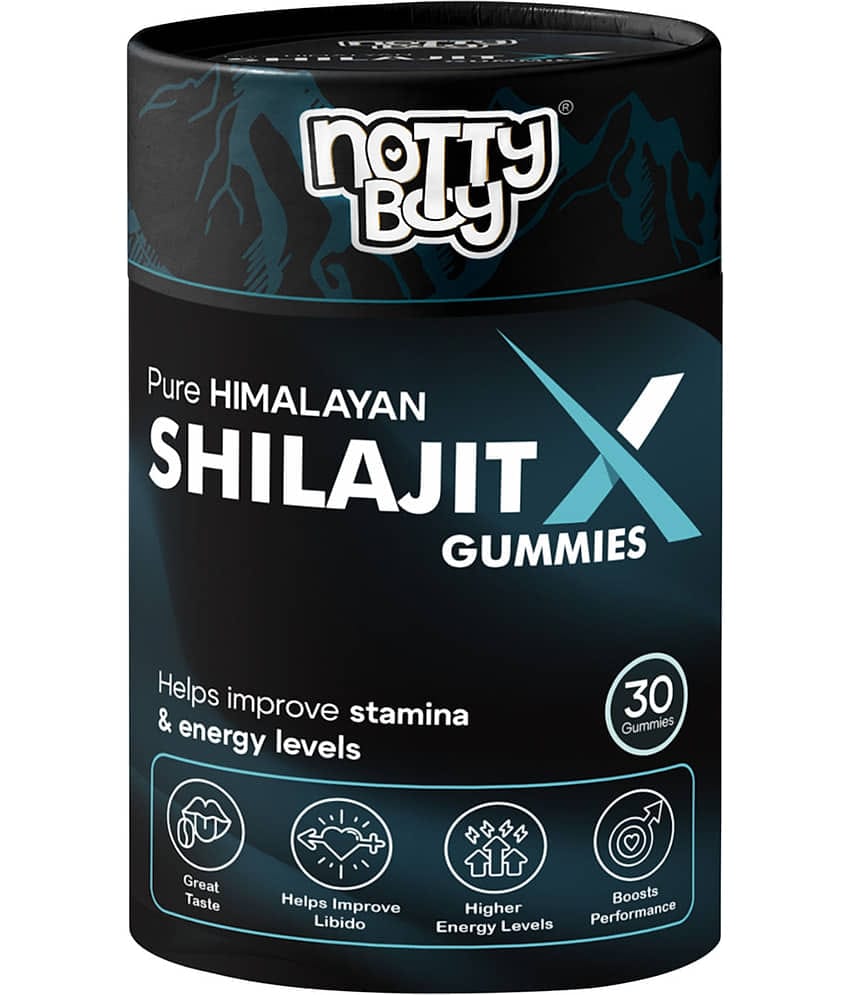 NottyBoy Shilajit X Gummies 250mg | Energy & Stamina Boost | No Sugar | Tamarind Flavour (30 Tablets)