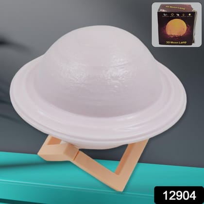 3D Saturn Lamp Home Decoration Bedside Night Light With Base (1 pc / Multicolor)assorted colour