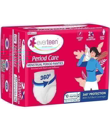 Everteen Cotton Dyed Women's Periods ( White ) L-XL Period Panties
