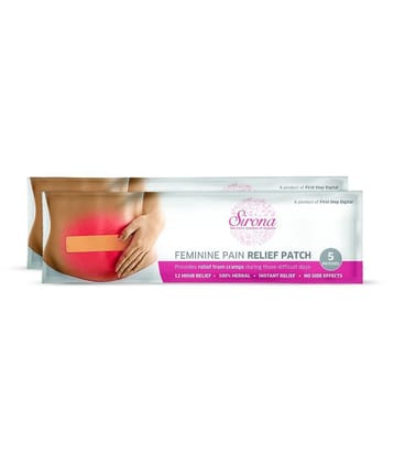Sirona Herbal Period Pain Relief Patches - Pack of 10 | Instant Relief from Menstrual Cramps | No Chemical Actives