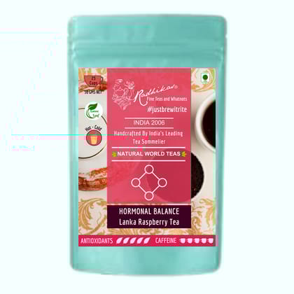 HORMONAL BALANCE Lanka Raspberry Tea - Fruity Brew for Energy & Emotional Wellbeing (50 gm - Makes 25 Cups of Tea) by M/S RADHIKAS FINE TEAS AND WHATNOTS