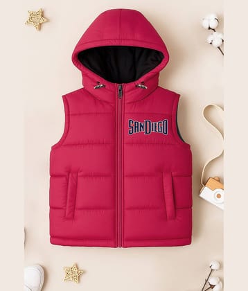 Trampoline Boys Polyester Puffer Jacket ( Red , Pack of 1 )