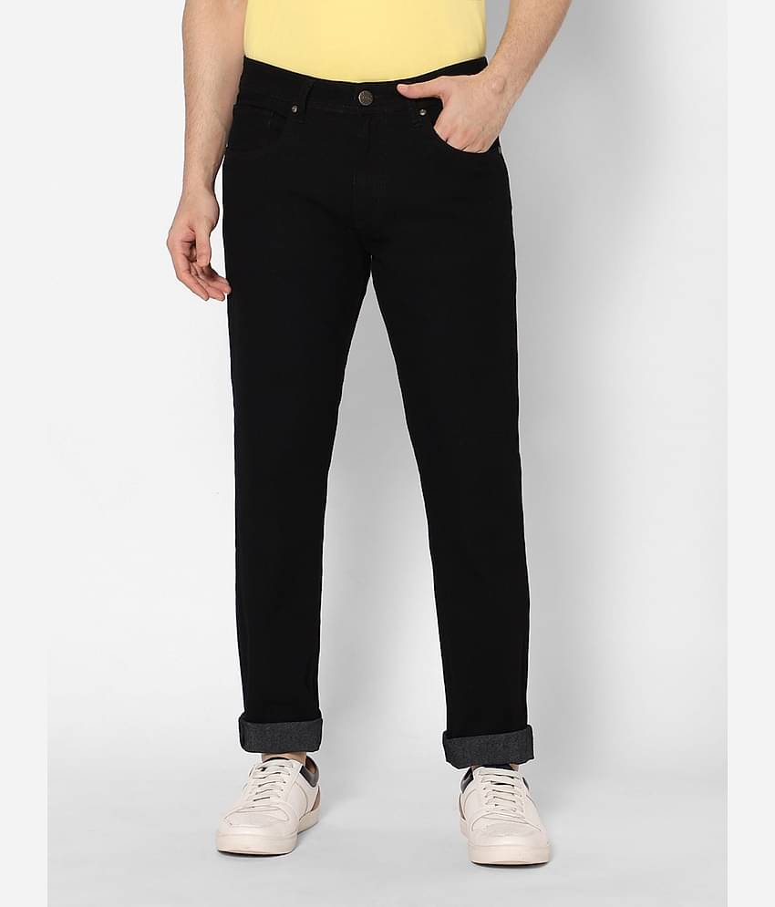 HJ HASASI - Black Cotton Blend Slim Fit Men's Jeans ( Pack of 1 )