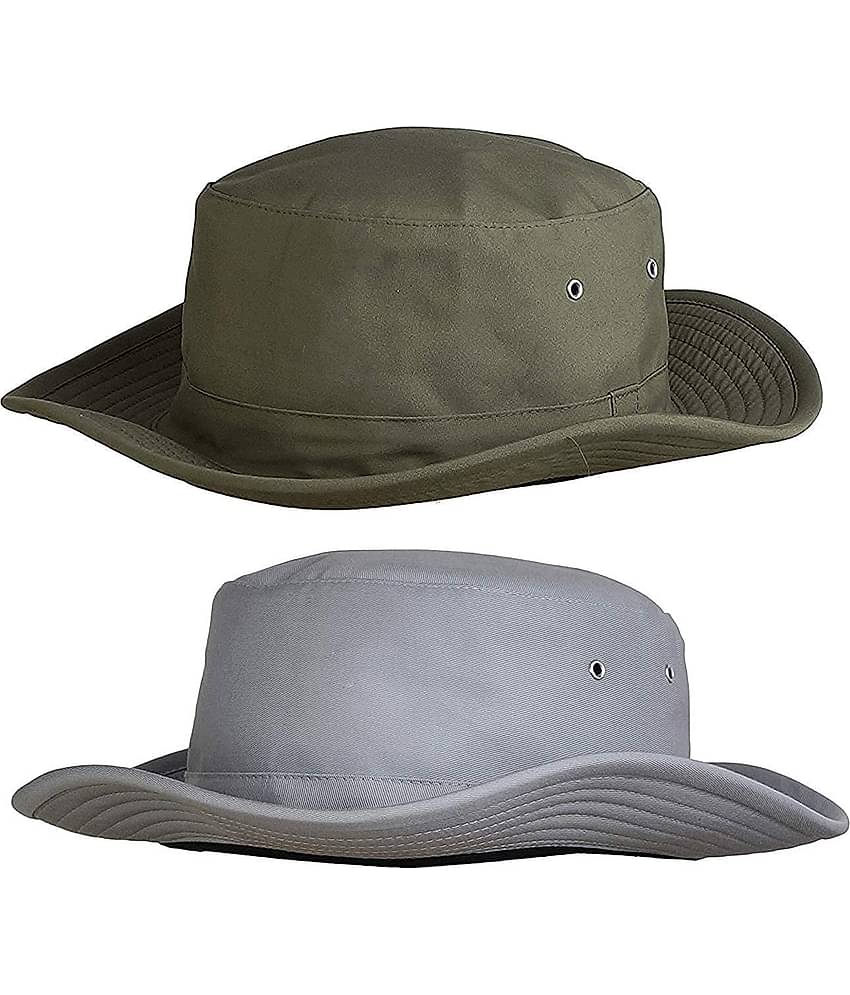 Zacharias Green Plain Cotton Hats