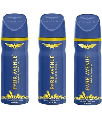 Park Avenue GOODMORNING BODY SPRAY,150 ML EACH Deodorant Spray for Unisex 450 ml ( Pack of 3 )