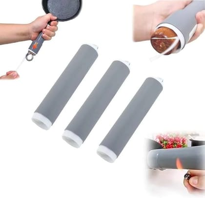 Versatile heat-resistant silicone cover for skillet, pan, spatula, knives, oven racks, BBQ tools, kettle handles, and more.