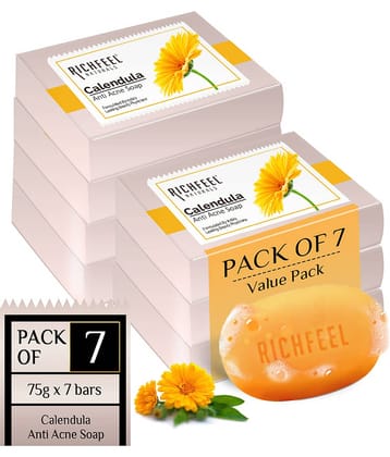 Richfeel Antibacterial Calendula Anti Acne Soap Soap for Normal Skin ( Pack of 7 )