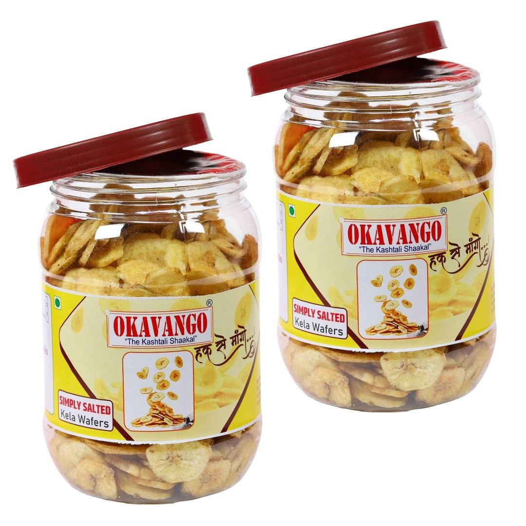 Okavango Simply Salted Banana Chips, 300g, Pack of 2