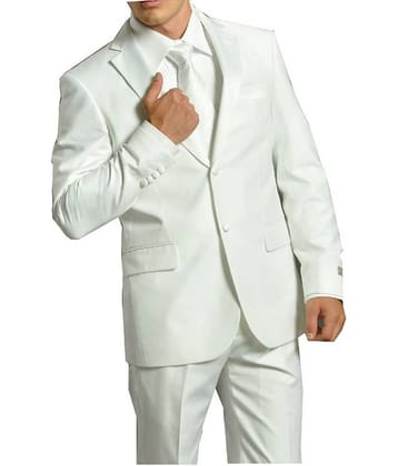 Gwalior Suitings White Party Suit Lengths