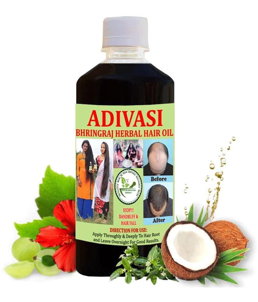 ADIVASI BHRINGRAJ HERBAL HAIR OIL - Hair Growth Coconut Oil 500 ml ( Pack of 1 )