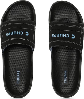 CHUPPS Black Men's Slide Flip Flop