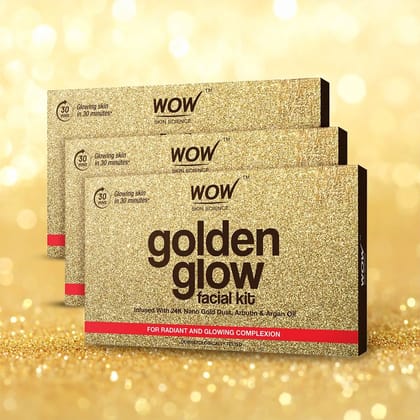 WOW Golden Facial Kit For Glowing Skin - 60 ml
