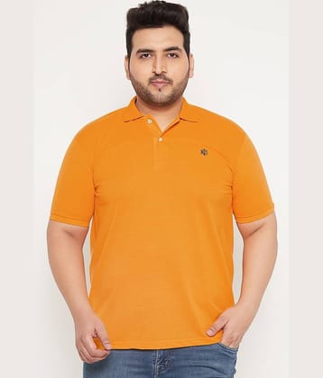 The Million Club Pack of 1 Cotton Blend Regular Fit Solid Half Sleeves Men's Polo T Shirt ( Mustard )