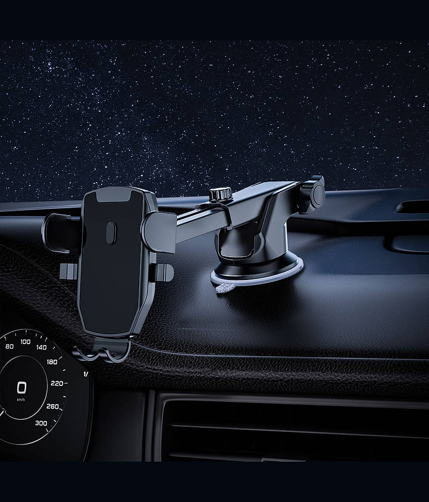 Flenzy Windshield Only Single Clamp Car Mobile Holder - Black