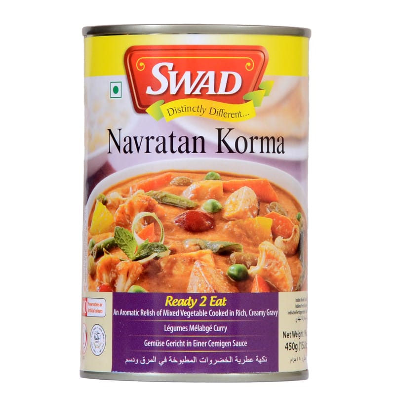 SWAD Ready to Cook and EatNavratan Korma Instant Mix Vegetarian with No Added Preservative and Colours - 450 gm