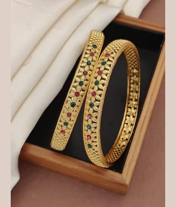 Shivay Fashion Gold Bangle Set ( Pack of 1 )