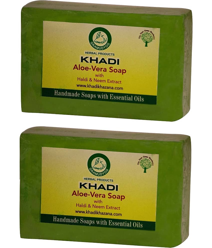 Khadi Herbal Aloe-Vera Soap 125 gm Pack of 2