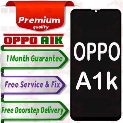 Oppo A1k Combo LCD with Touch Screen for A1k  Black (display glass combo folder).